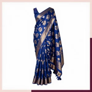 Indigo Jamdani Cotton